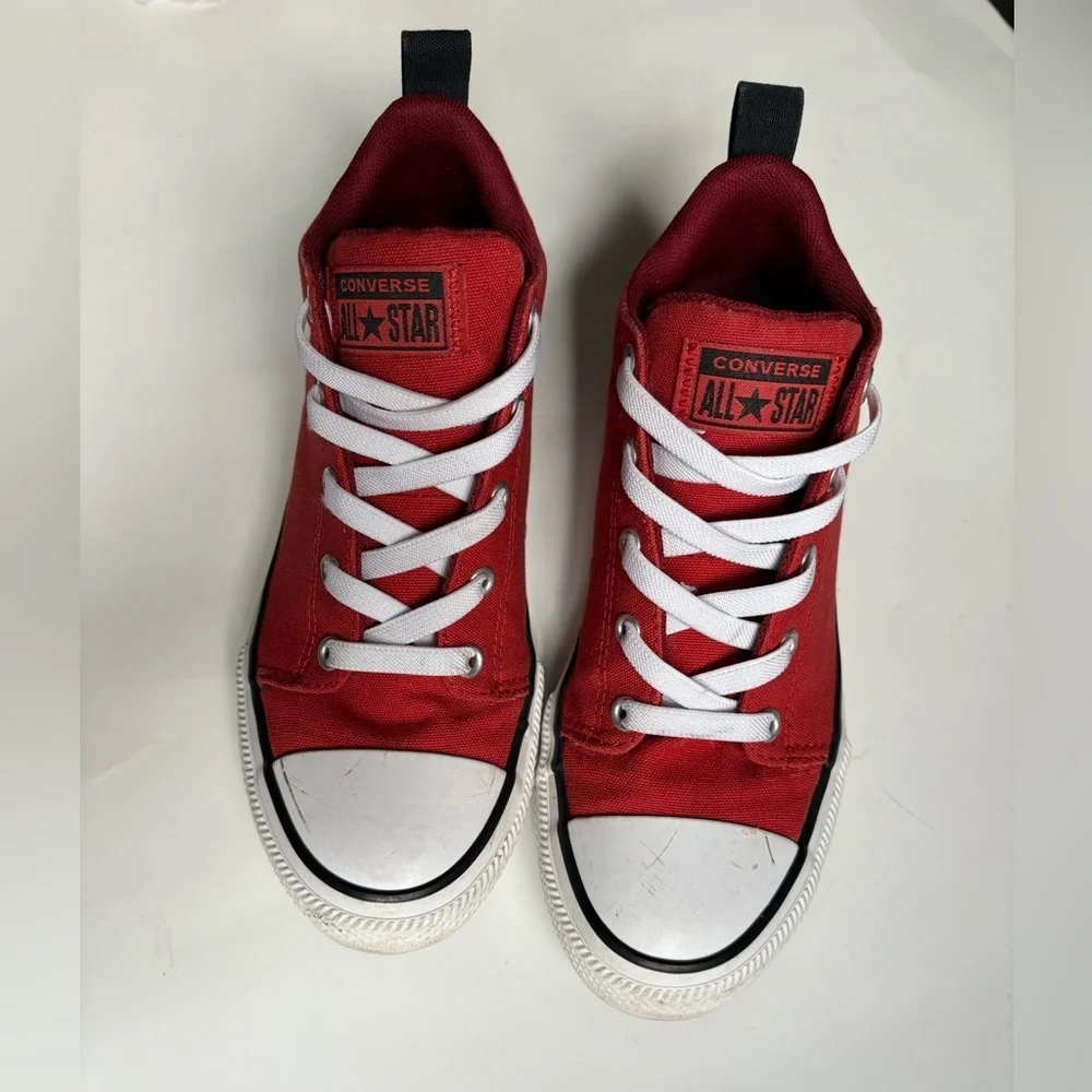 Converse Kids Red and Black All Star Sneakers